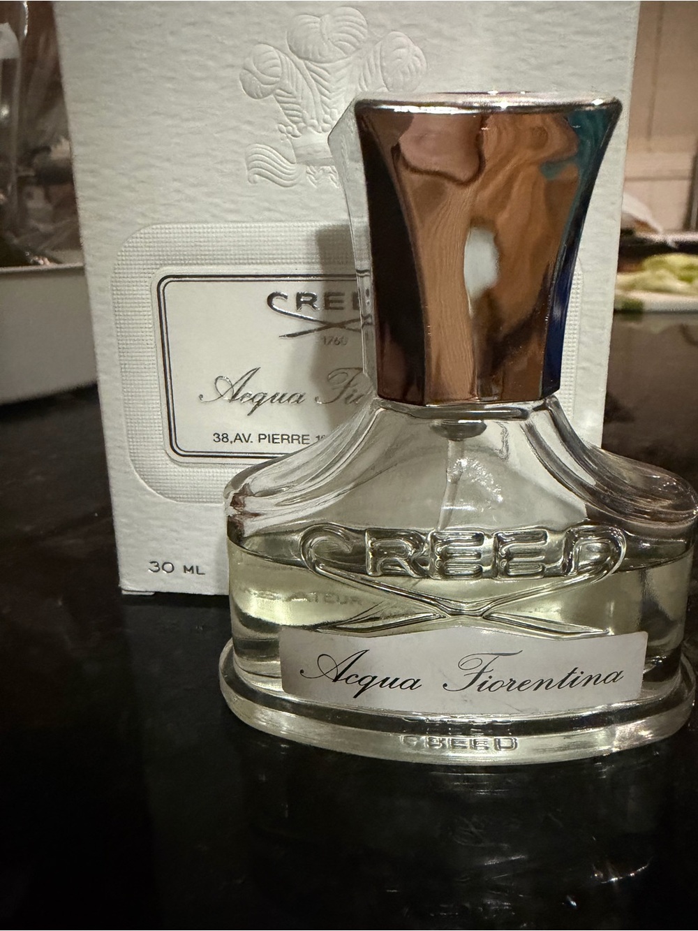 Creed Acqua Fiorentina Clear Glass Bottle with Silver Cap
